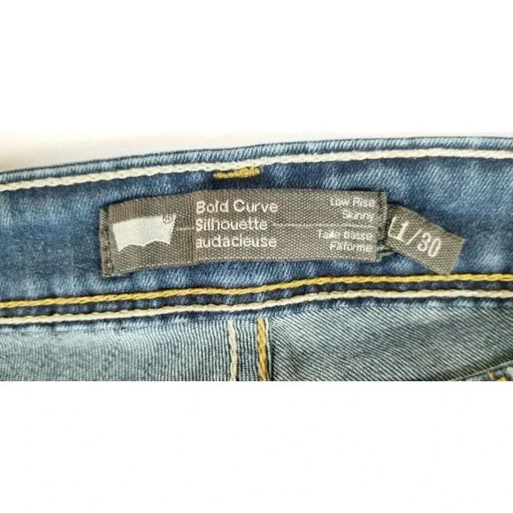 Levi's 30X30 Women's Bold Curve Low Rise Skinny Silhouette Size 11 Juniors Jeans - Picture 4 of 14